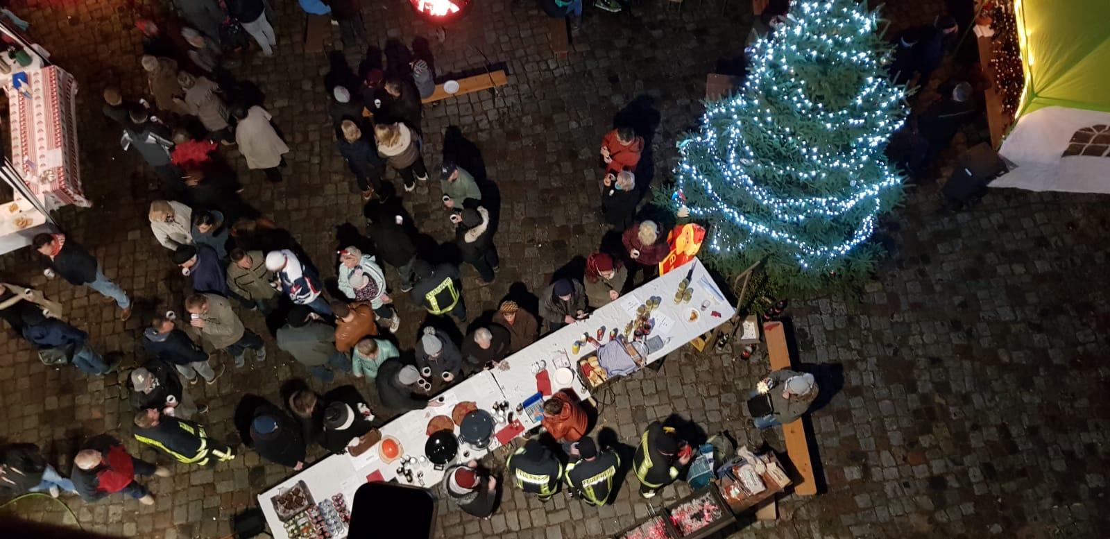 Blick auf den Weihnachtsmarkt in Zehlendorf, 1. Dezember 2018